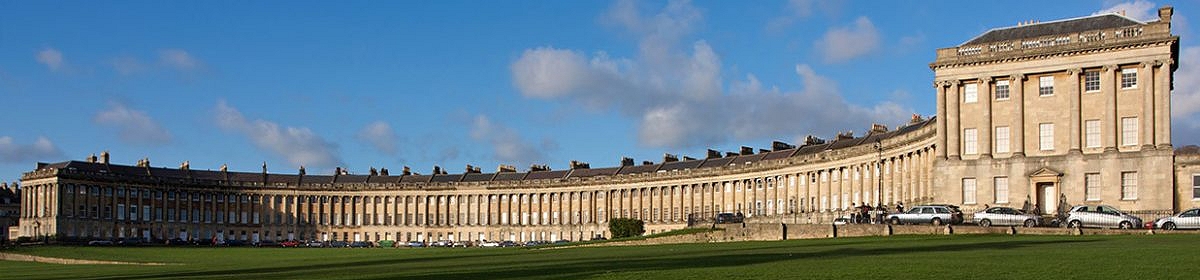 The Royal Crescent, Bath, 7 miles from the cottage